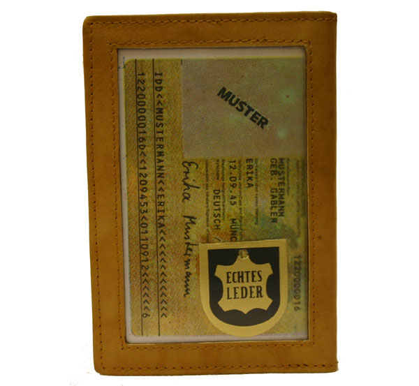 Ausweis & Kreditkarten Etui aus echtem Leder 1295