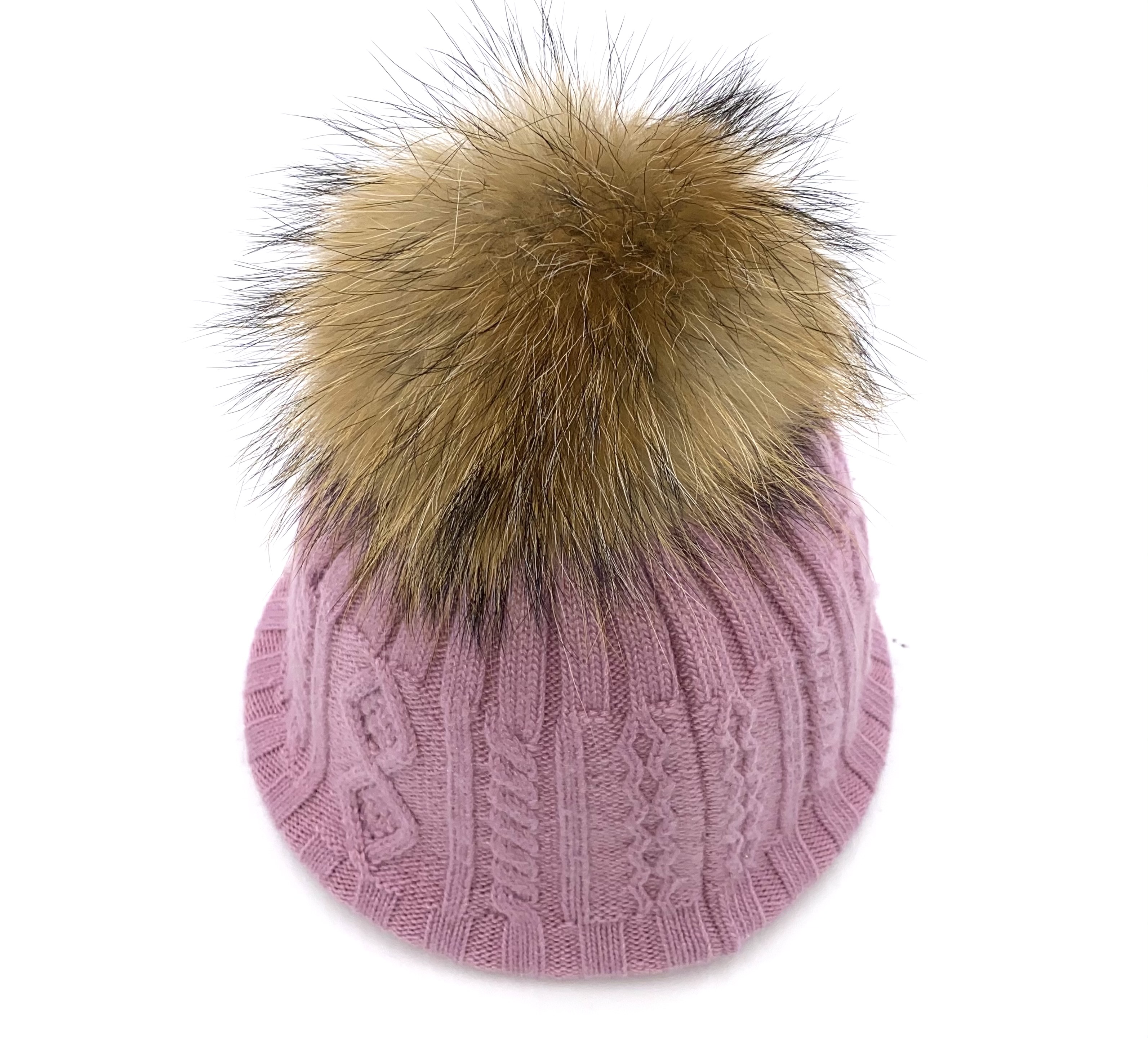 Damen Strickmütze mit Bommel