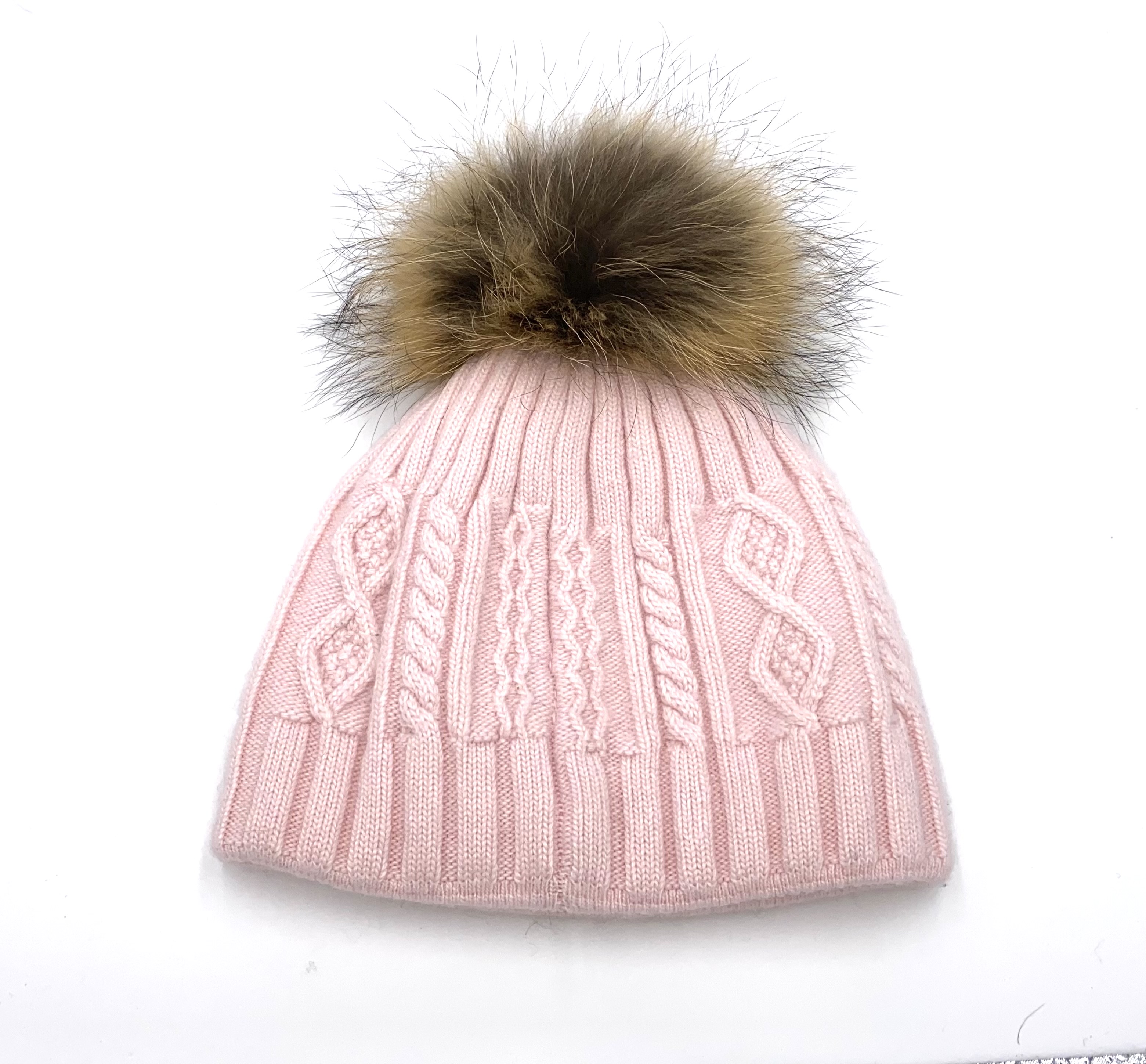 Damen Strickmütze mit Bommel