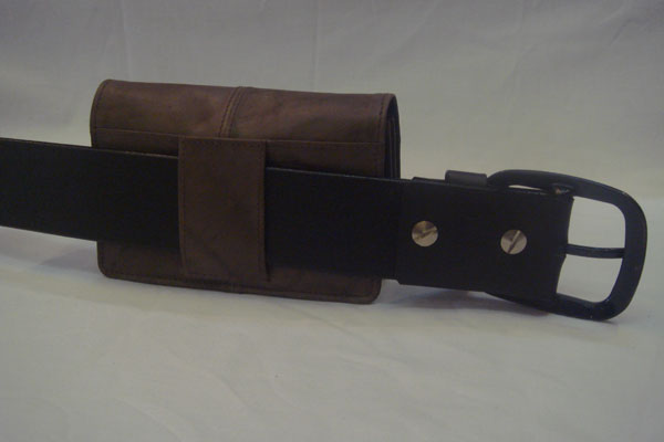 Leder belt wallet unisex 1315