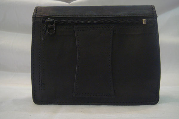 Leder belt wallet unisex