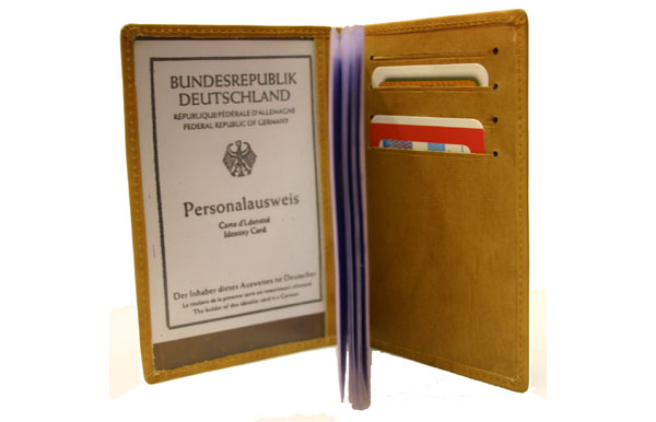 Ausweis & Kreditkarten Etui aus echtem Leder 1295